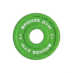 Диск олимпийский BRONZE GYM тяжелоатлетический зеленый 1 кг