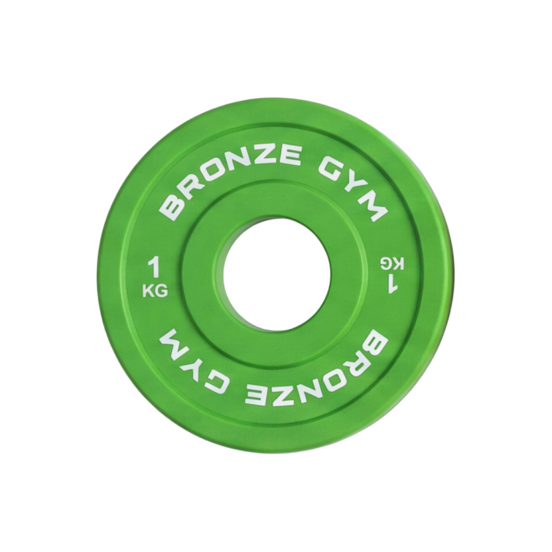 Диск олимпийский BRONZE GYM тяжелоатлетический зеленый 1 кг
