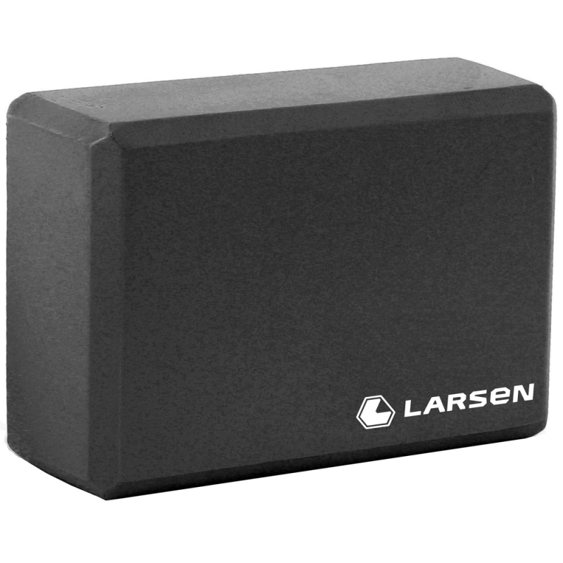 Блок для йоги Larsen EVA YB-01 черный 22х15.2х7.6см
