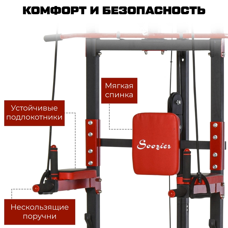 Турник-брусья, тяга сверху DFC HOMEGYM HOMCOM