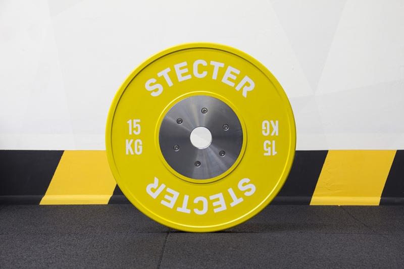 Диск соревновательный 15 кг (желтый) STECTER 2188