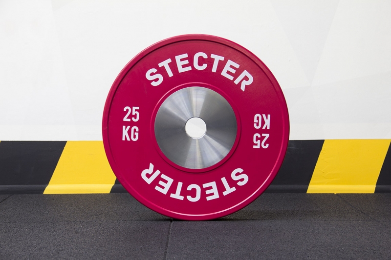 Диск соревновательный 25 кг (красный) STECTER 2190