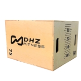 Универсальный PLYO BOX разборный с разметкой шкалы наклона фанера, 3 в 1, 50-60-75см DHZ FITNESS FS2091