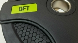 Диск олимпийский обрезиненный черный с двумя хватами 20 кг Original FitTools FT-2HGP-20