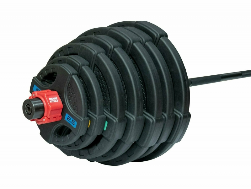 Штанга олимпийская 215 кг (диски с двумя хватами, черный гриф) Original FitTools FT-2HGSET-215-BLACK