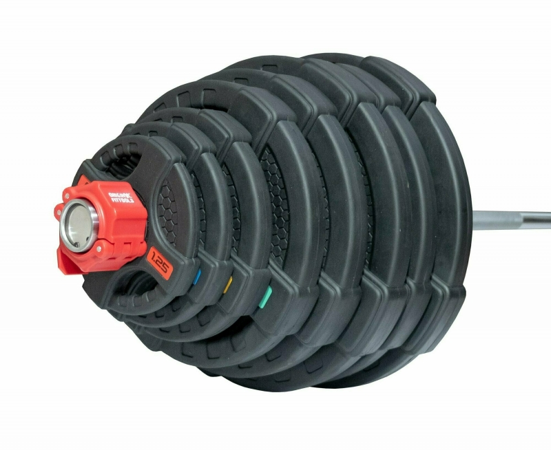 Штанга олимпийская 218 кг (диски с двумя хватами) Original FitTools FT-2HGSET-218