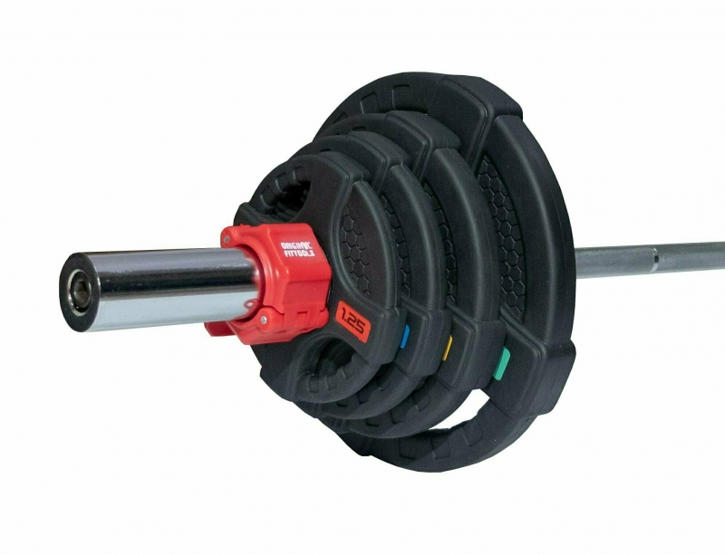 Штанга 53 кг (диски 50 мм с двумя хватами, гриф 180 см) Original FitTools FT-2HGSET-53-OB72