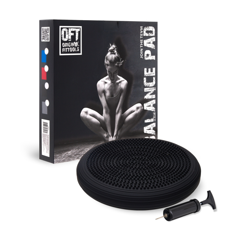 Балансировочная подушка в комплекте с насосом FT-BPD02-BLACK (цвет - черный) Original FitTools