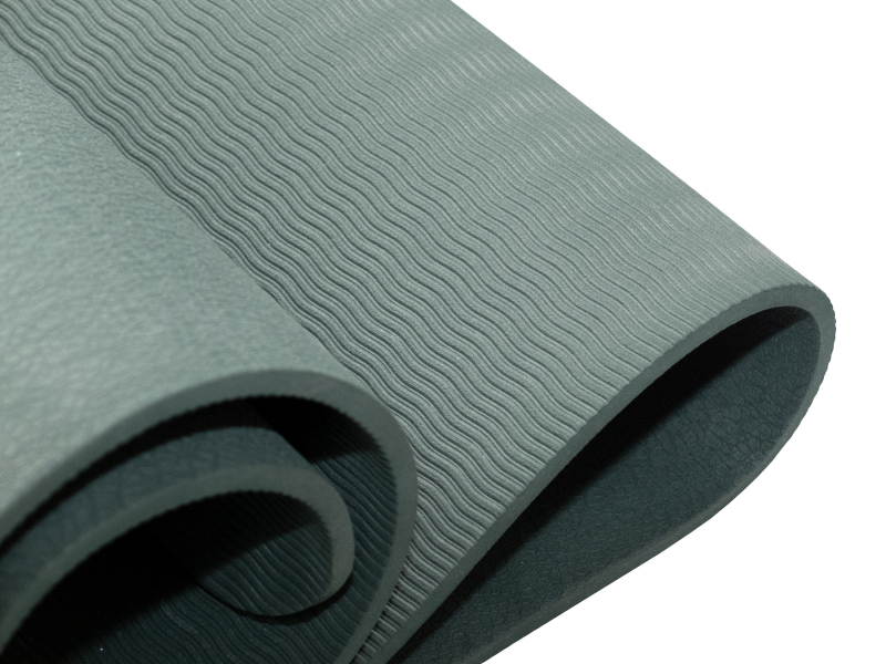 Коврик для йоги и фитнеса 185 х 80 см толщина 8 мм TPE темно-зеленый Original FitTools FT-TPE-18580-12