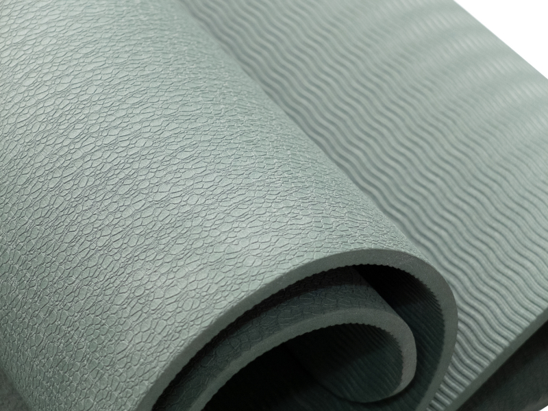 Коврик для йоги и фитнеса 185 х 80 см толщина 8 мм TPE темно-зеленый Original FitTools FT-TPE-18580-12