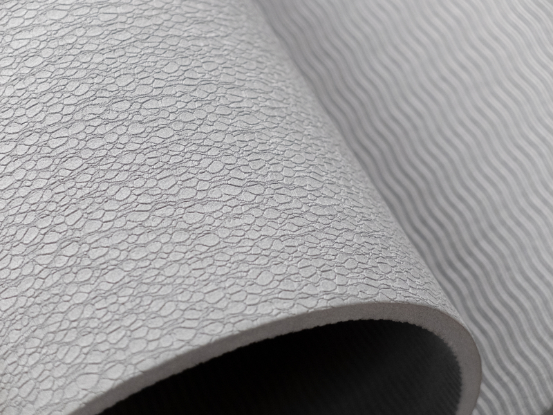 Коврик для йоги и фитнеса 185 х 80 см толщина 8 мм TPE серый Original FitTools FT-TPE-18580-22