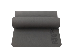Коврик для йоги и фитнеса 185 х 80 см толщина 8 мм TPE серый Original FitTools FT-TPE-18580-22
