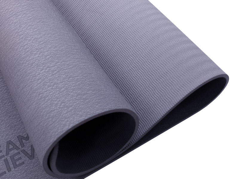 Коврик для йоги и фитнеса 185 х 80 см толщина 8 мм TPE лиловый Original FitTools FT-TPE-18580-36