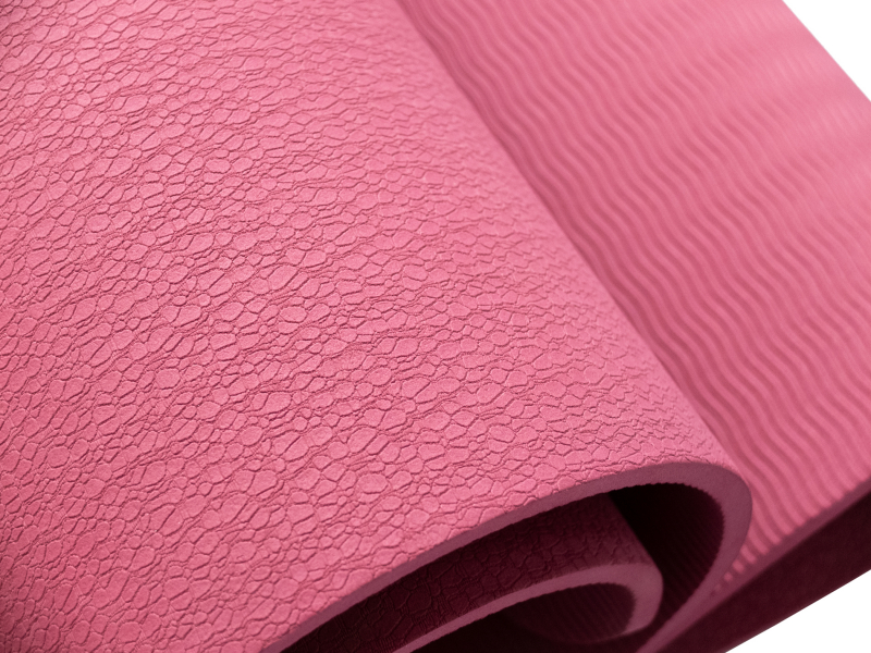 Коврик для йоги и фитнеса 185 х 80 см толщина 8 мм TPE бордовый Original FitTools FT-TPE-18580-50