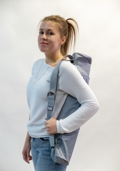 Коврик для йоги 2.5 мм пурпурный в сумке с ремешком для йоги Original FitTools FT-TYM025-PP