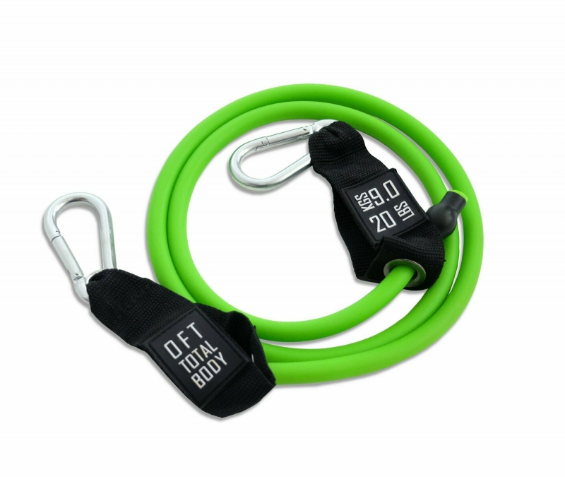 Эспандер из натурального латекса с карабинами сопротивление 20 lbs Original FitTools FT-ULTX-20