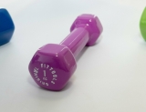 Гантель в виниловой оболочке 1 кг (Цвет - ярко пурпурный) Original FitTools FT-VWB-1