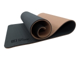 Коврик для йоги 10 мм двухслойный TPE черно-кофейный Original FitTools FT-YGM10-TPE-BMSE