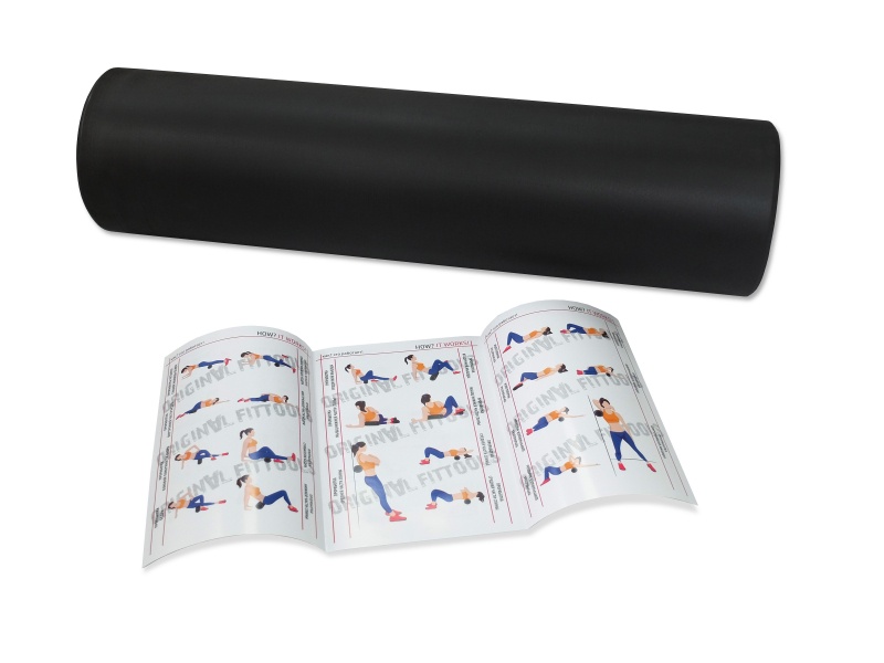 Цилиндр для пилатес EVA 60 см премиум (высокая плотность) Original FitTools FT-YGR-60-15-H