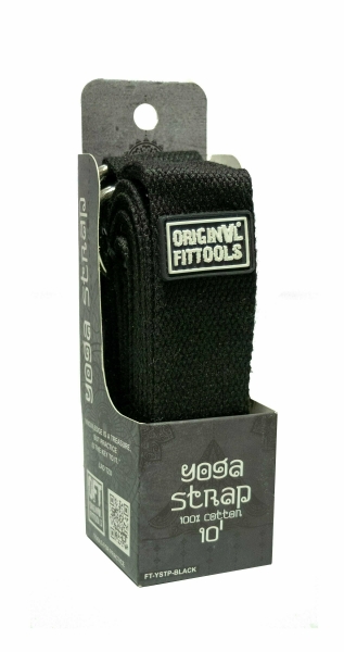 Ремешок для йоги 304 см, черный Original FitTools FT-YSTP-BLACK