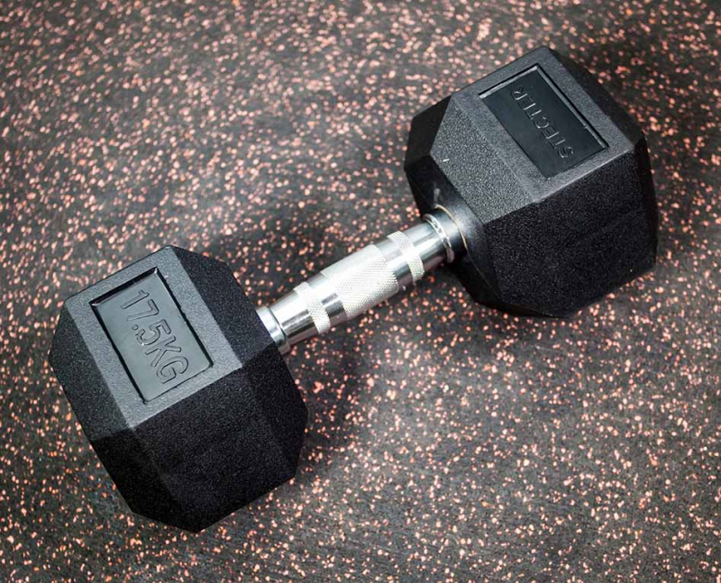 Гантель шестигранная (гексагональная) 17.5 кг STECTER 2304
