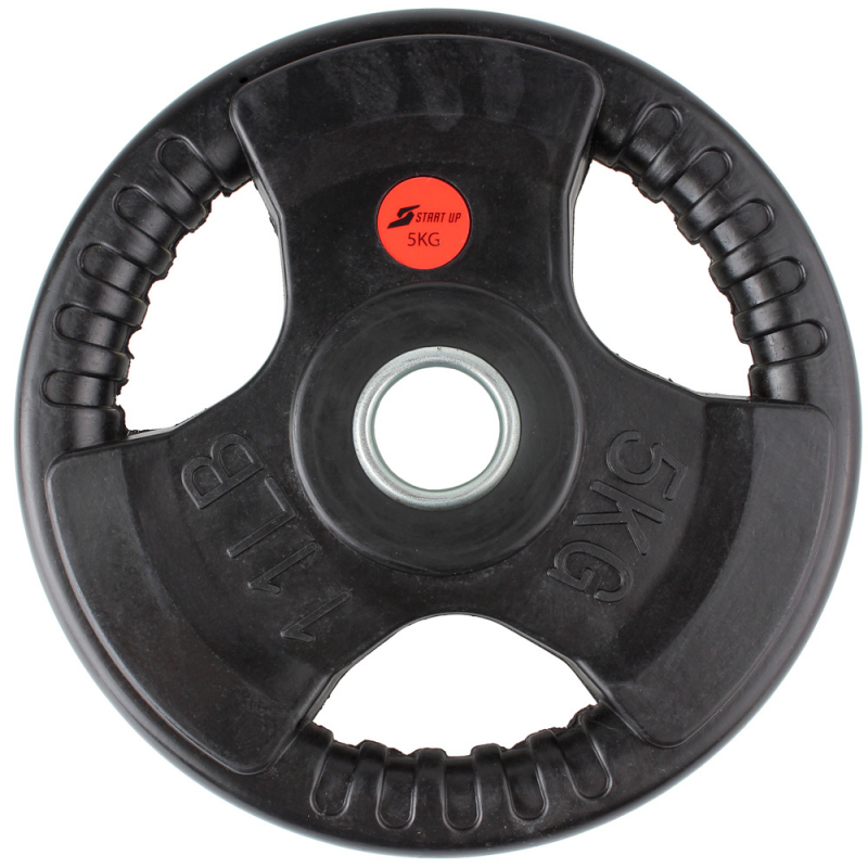 Диск обрезиненный с ручками Start Up черный д31мм HD5600