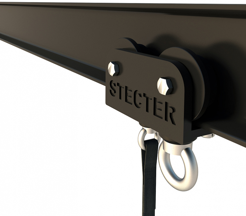Каретка для подвесных снарядов (с фиксатором) (Черный (RAL 9005 М)) STECTER 6004