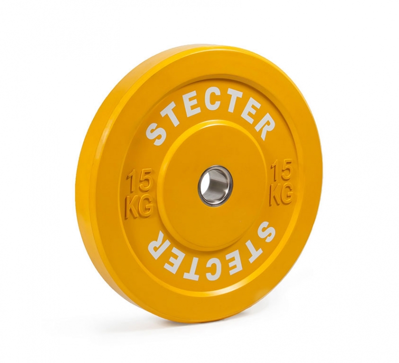 Диск тренировочный 15 кг (желтый) STECTER 2193