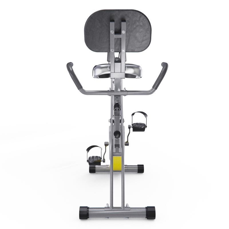 Велотренажер X-Bike DFC MBB с эспандерами, серо-желтый