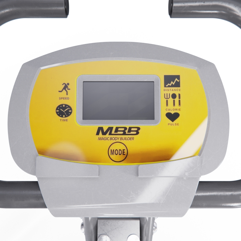 Велотренажер X-Bike DFC MBB с эспандерами, серо-желтый