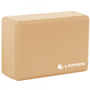 Блок для йоги Larsen EVA YB-01 бежевый 22х15.2х7.6см