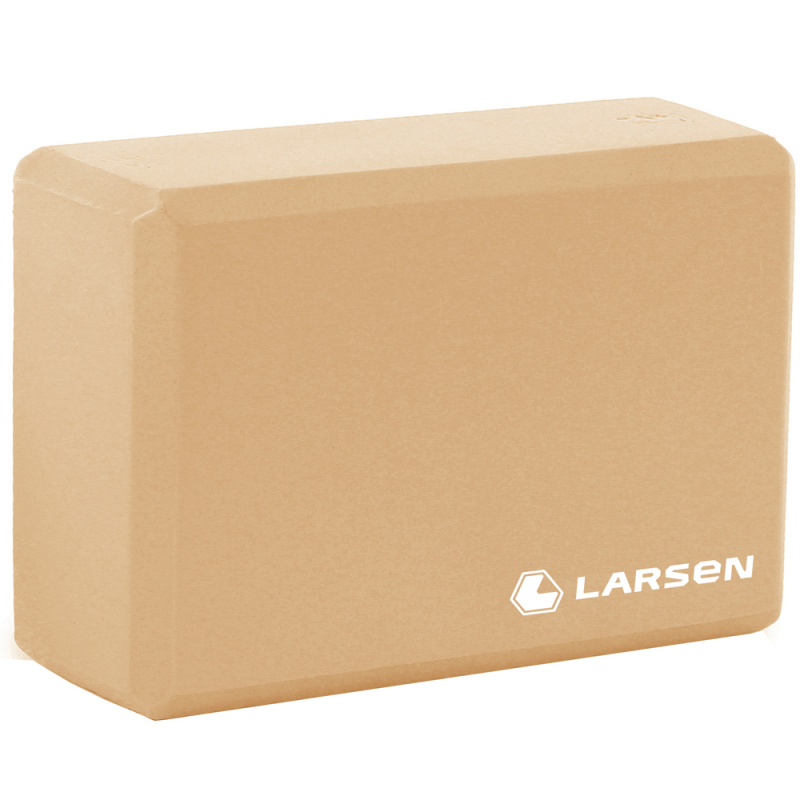 Блок для йоги Larsen EVA YB-01 бежевый 22х15.2х7.6см