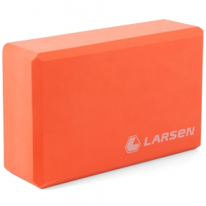 Блок для йоги Larsen EVA YB-02 оранжевый 22х15.2х7.6см