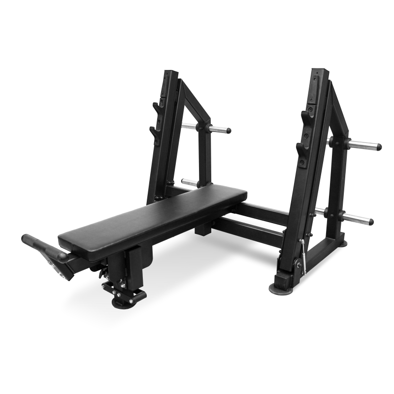 Скамья для жима лёжа с доводчиком, упором и подставкой для ног BRONZE GYM PARTNER ML-901