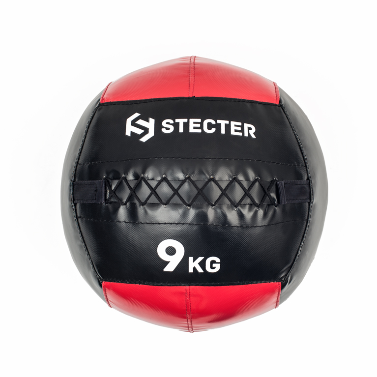 Медбол 9 кг (красный) STECTER 2156