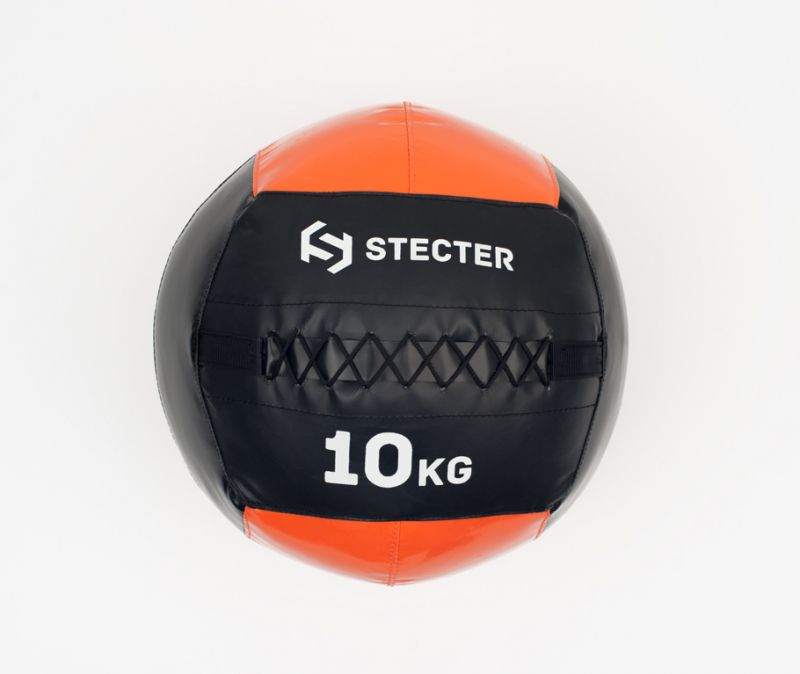 Медбол 10 кг (оранжевый) STECTER 2157