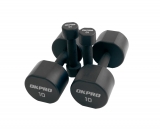 Набор полиуретановых гантелей от 1 до 10 кг (серый лого) OKPRO OK1025C-1-10-G
