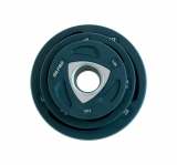 Диск олимпийский полиуретановый 15 кг OKPRO серый лого OK2037A-1500-G