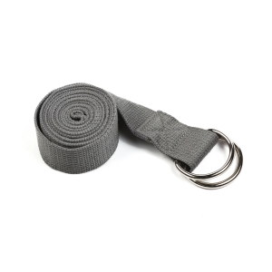 Ремень для йоги с металлическим карабином PRCTZ YOGA STRAP, серый