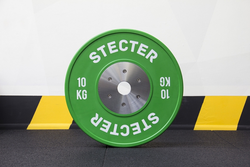 Диск соревновательный 10 кг (зеленый) STECTER 2187