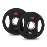Диски олимпийские обрезиненные с двумя хватами 2.5 кг REBEL (пара) R-PVP-2.5-PAIR