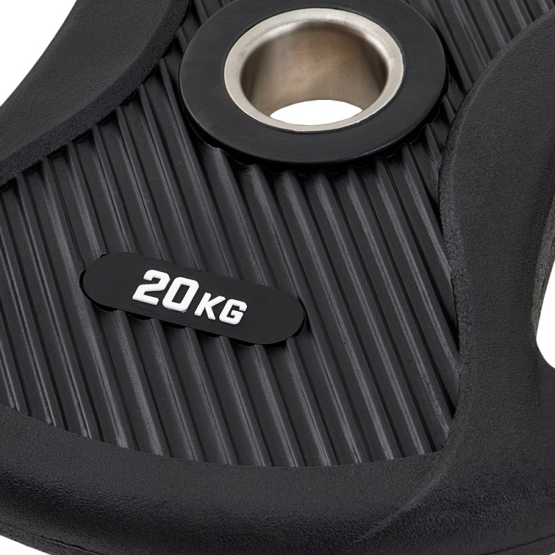 Диск олимпийский обрезиненный с двумя хватами 20 кг REBEL R-PVP-20