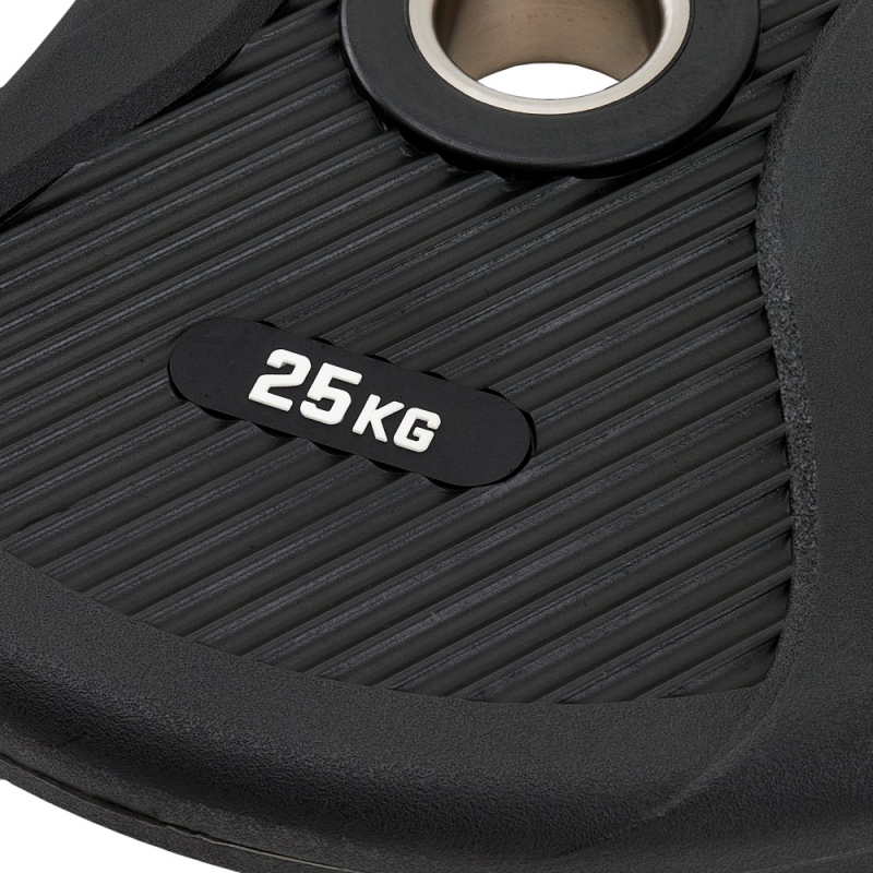 Диск олимпийский обрезиненный с двумя хватами 25 кг REBEL R-PVP-25