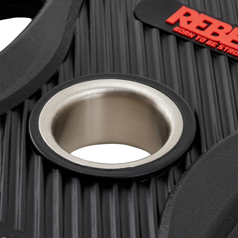 Диск олимпийский обрезиненный с двумя хватами 20 кг REBEL R-PVP-20