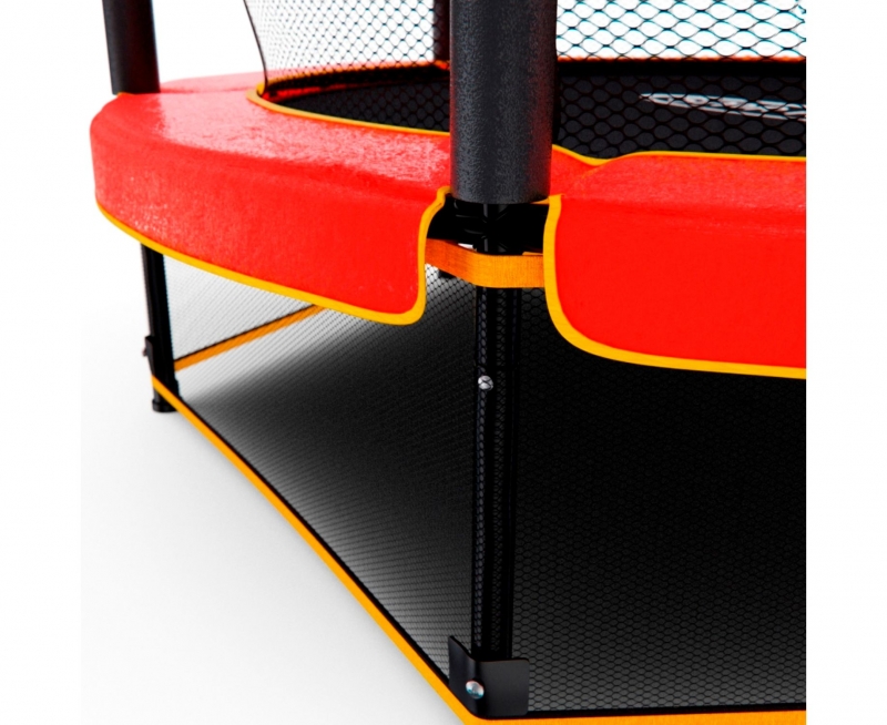 Батут DFC TRAMPOLINE-RED 55 дюймов с сеткой