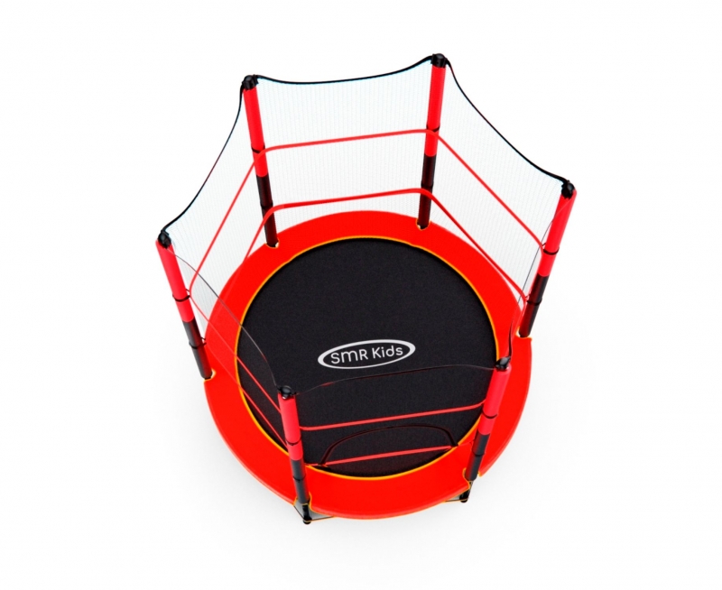 Батут DFC TRAMPOLINE-RED 55 дюймов с сеткой
