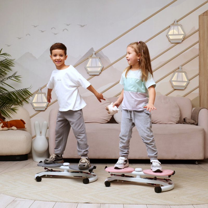 Фитнес платформа/горнолыжный тренажёр DFC Twister Bow с эспандерами