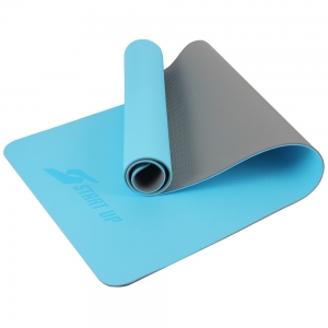 Коврик для фитнеса и йоги Start Up TPE ZH-01  Blue/Gray р183х61х0.6см