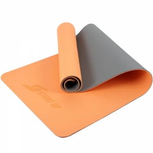 Коврик для фитнеса и йоги Start Up TPE ZH-01 Peach/Gray р183х61х0.6см
