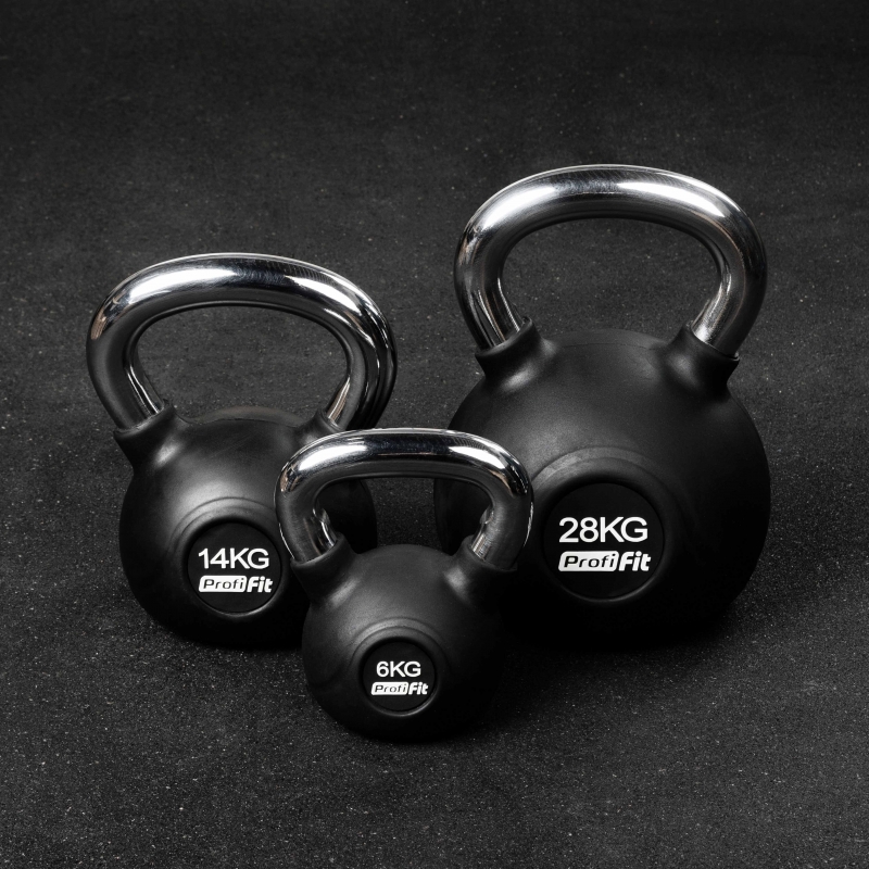 Гиря обрезиненная с хромированной ручкой PROFI-FIT 6 кг